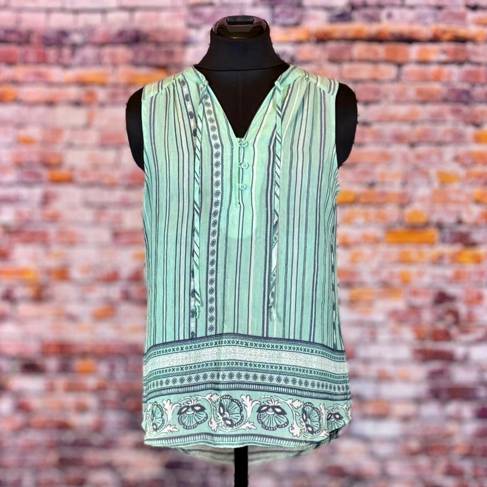St. John's Bay Mint Striped Top